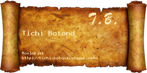 Tichi Botond névjegykártya